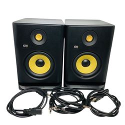 Pair Of KRK System Rokit 5 Active Studio Monitors Black - Gen 4