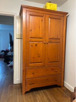 Wooden wardrobe cabinet