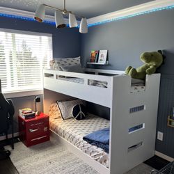 Crate and Kids Abridged White Bunk Bed