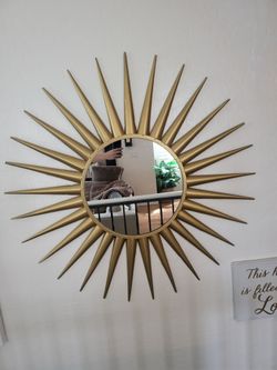 Gold Sunburst Wall Mirror