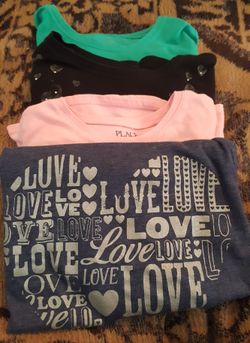 Girls Shirts 10-12. 2 Childrens Palace and 2 Faded Glory