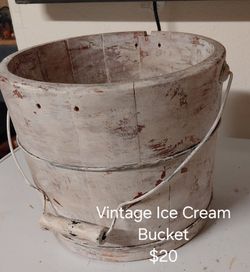 Old Ice Cream Bucket