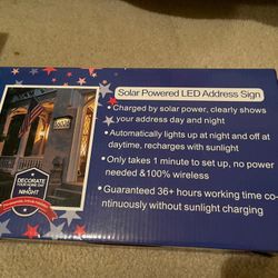 Solar Powered LED Address Sing