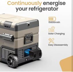 173Wh Detachable Battery, 12 Volt Dual Zone Refrigerator Battery, Specially Equipped for TA, TAW Series Car refrigerators, Adapter not Included