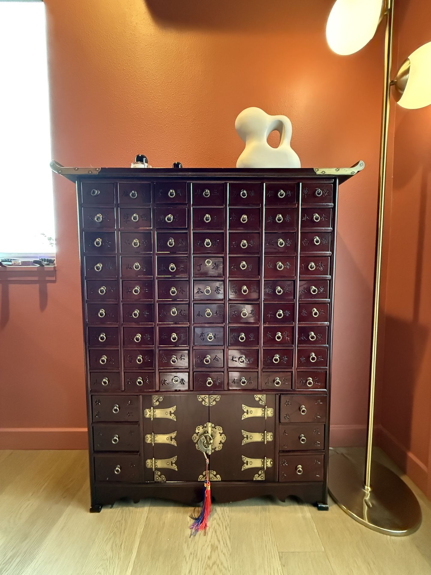 Oriental Korean Apothecary Cabinet Credenza