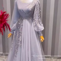 Modest Lilac Prom Dress