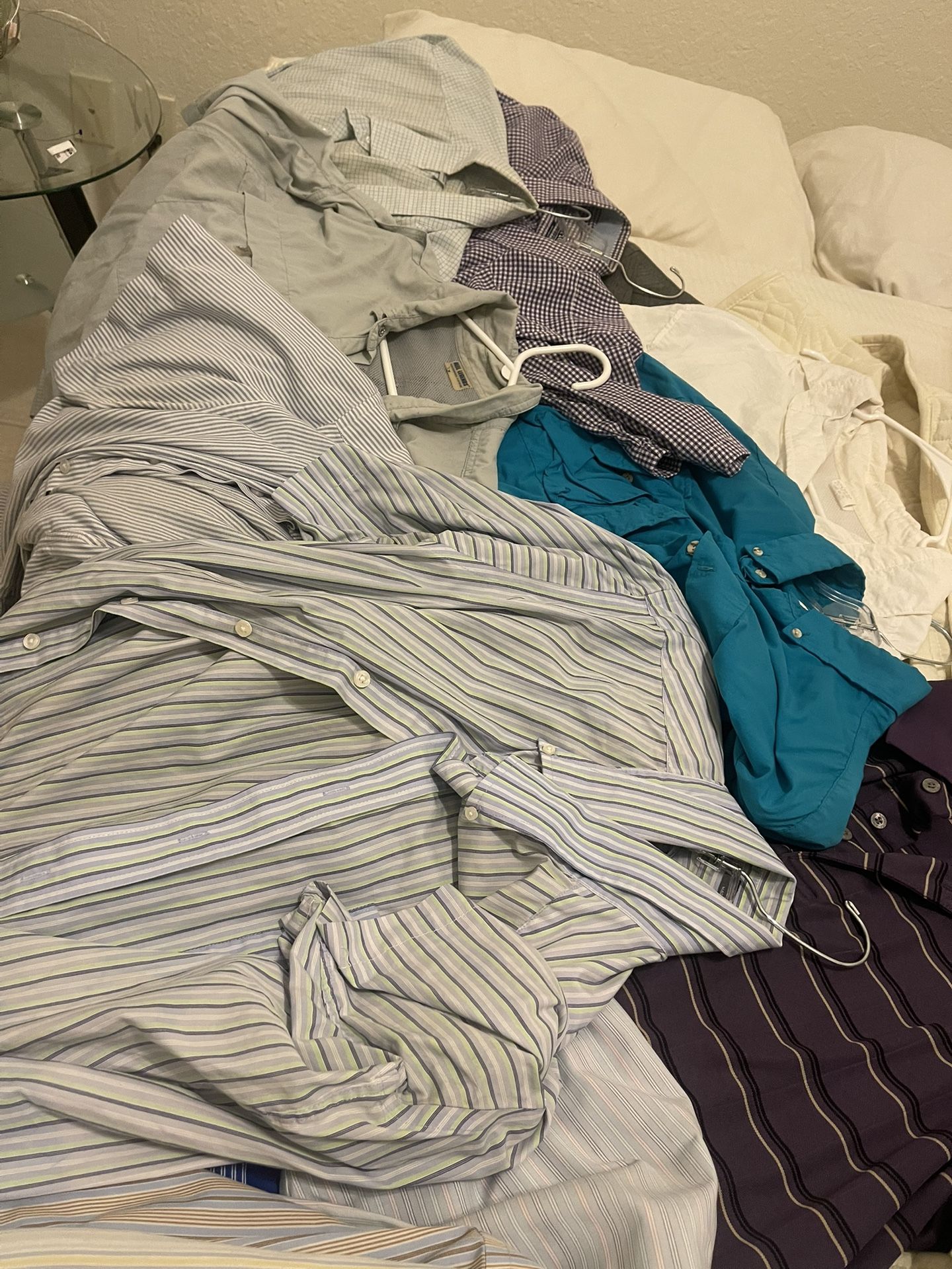 Men’s Dress Shirt Polo Shirt Or Fishing Shirts L Or XL Or XXL $10 Each