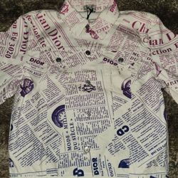 Dior X Daniel Arsham Newspaper Denim Jacket