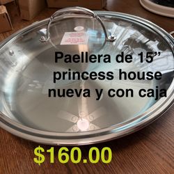 Paellera De 15” 👉 princess house todo nuevo y con caja 📦