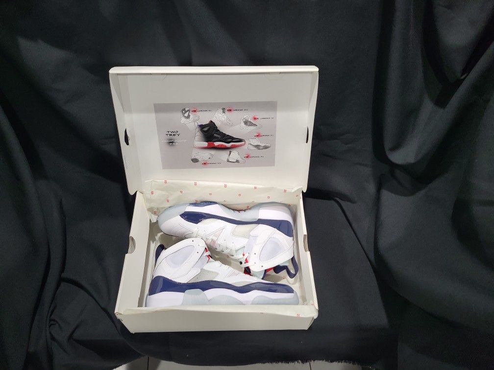 Jordan Jumpman Two Trey (DO1925-102) Men's Size 13 - White Navy University Red - New