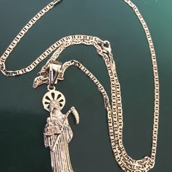 Santa Muerte Gold Plated 