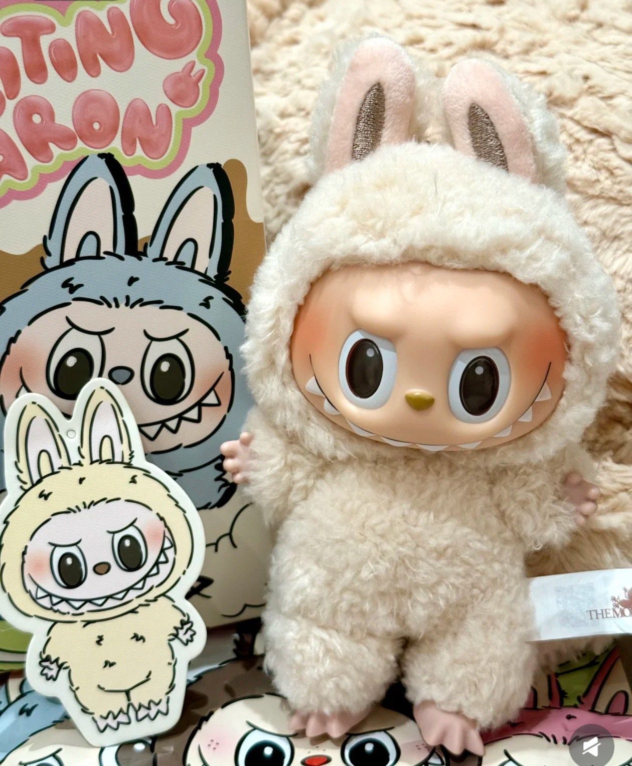 POP MART Labubu 1.0 Macaron Series Soy Milk Dodo 17cm Plush Doll