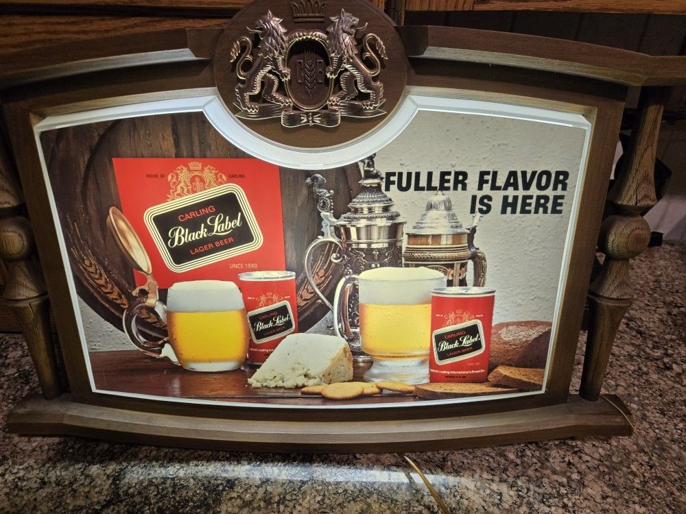 Vintage Black Label Wall Light