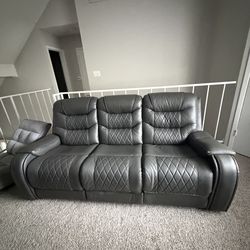 Leather recliner