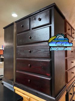 Duplex Cherry pinewood cajonera Comoda mueble chest