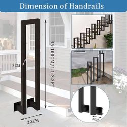 Wall Mounted Hand Rails for Outdoor Steps U Shaped Handrails for Indoor Stairs set of 10