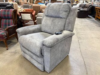 NEW! LA-Z-BOY Clayton Grey Power Lift Recliner with Massage and Heat Functions