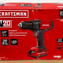 CRAFTSMAN V20 20-volt Max 1/2-in Keyless Cordless Drill 1 -Batteries Included