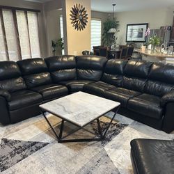Living Room Sectional Sofa W Chair & Ottoman