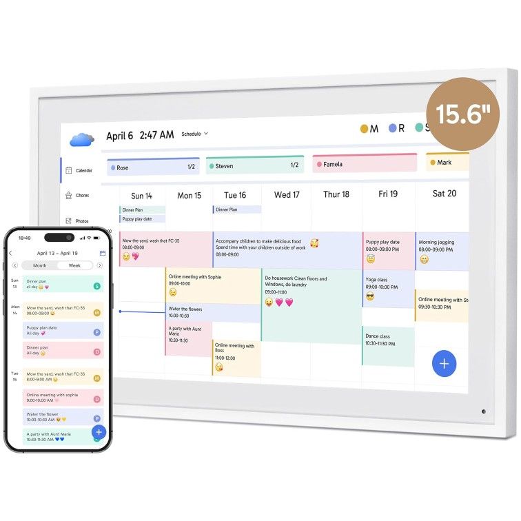 Dragon Touch 15.6" Digital Calendar Touchscreen Planner Scheduler