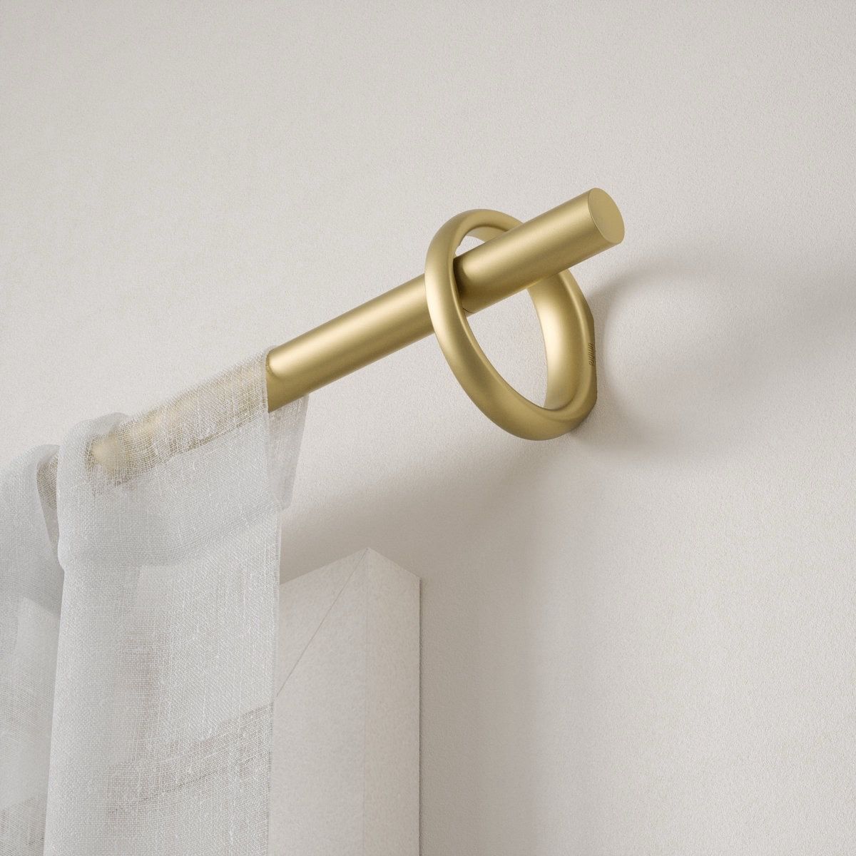 Ringlet 1" Adjustable Single Curtain Rod, Includes Finials, Brackets & Hardware, 36 to 72" $25