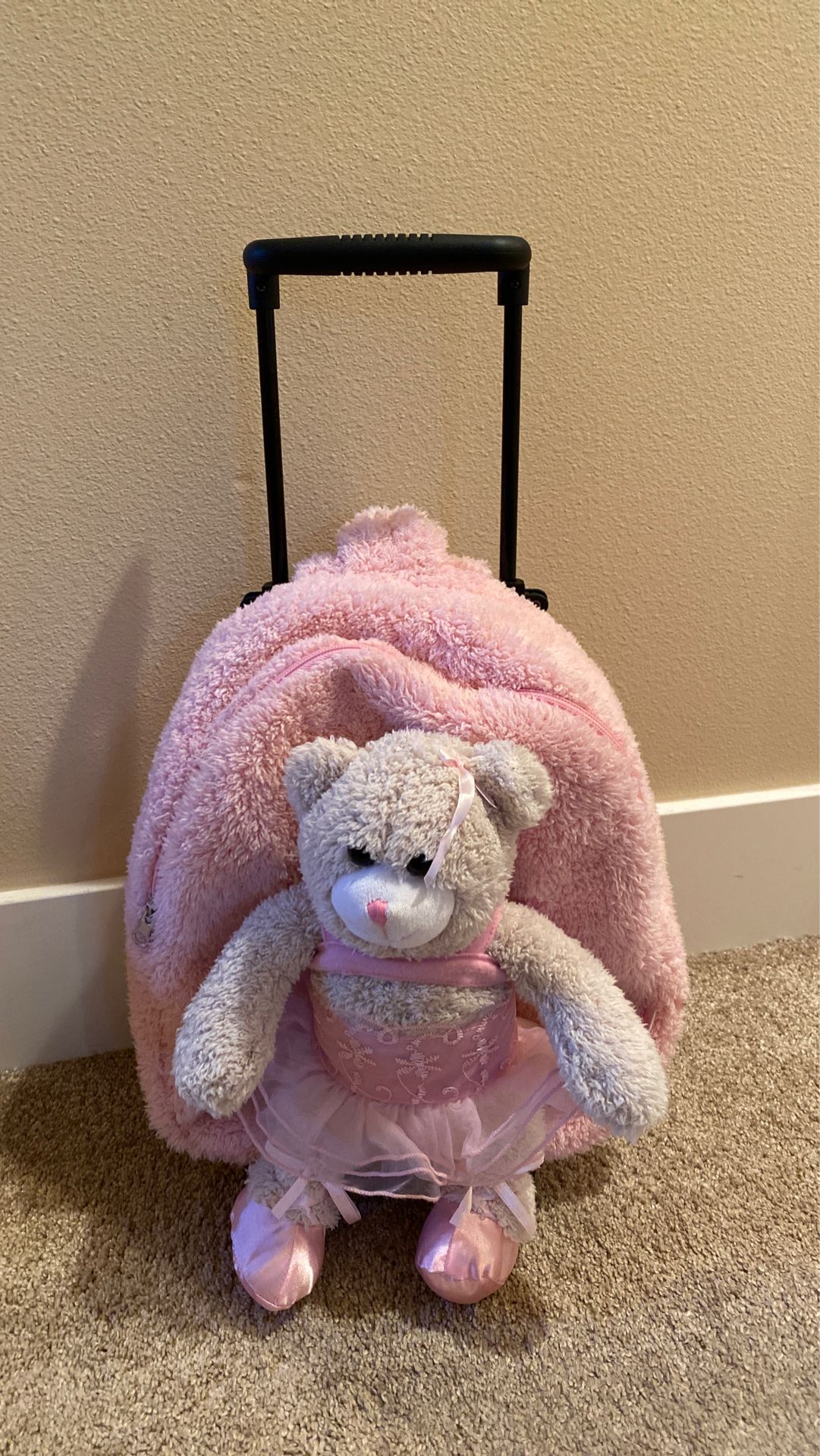 Ballet Bear Rolling Backpack