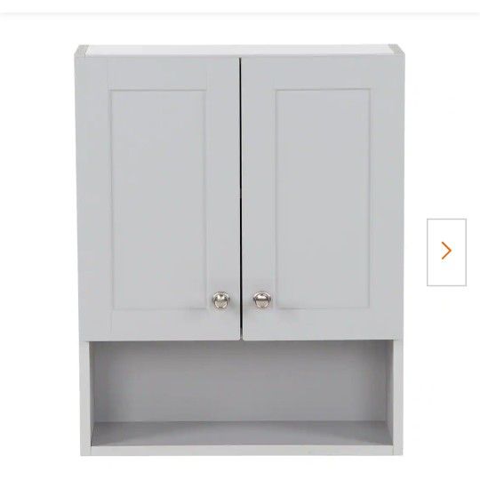 Lancaster 20.5" Over The John Wall Cabinet In Pearl Grey NEW
