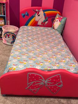 Unicorn bed set for girl
