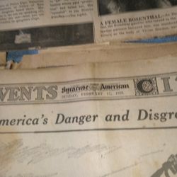 Original  News Papers From Then . 