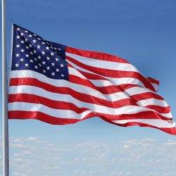 American Flag 3x5 Outdoor by Grace Alley, Embroidered Stars, Sewn Stripes, Heavy Duty, Hand Made and Fade Resistant - Long Lasting Nylon & Brass Gromm