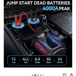 Jump Starter with Air Compressor,4000A