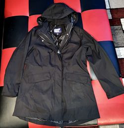 Lands’ End Hooded Shell Jacket M