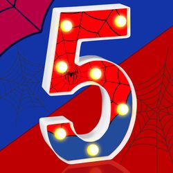 Spider-Man 5 year birthday led light