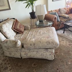 Cushy Chaise lounge Chair + cocktail tables