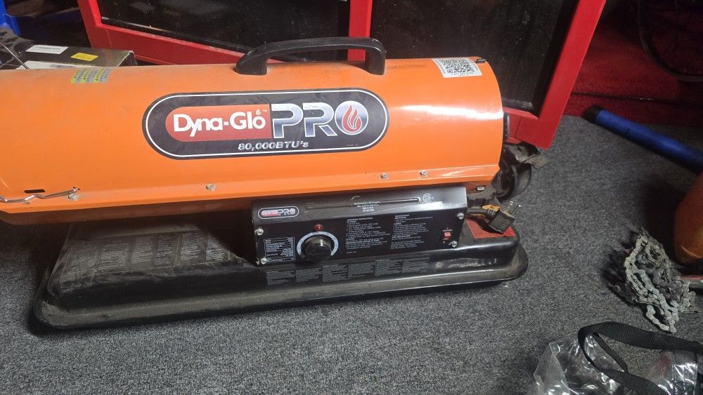 dyna glo pro 80,000 btu's portable koresene heater