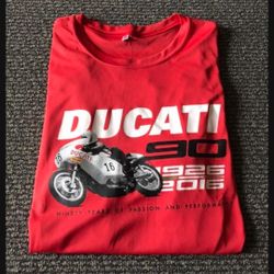 NEW Ducati Italy Motorcycle Sports Soft Light Weight Tech Tee T-shirt