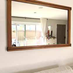 Vintage mcm Drexel walnut wood mirror