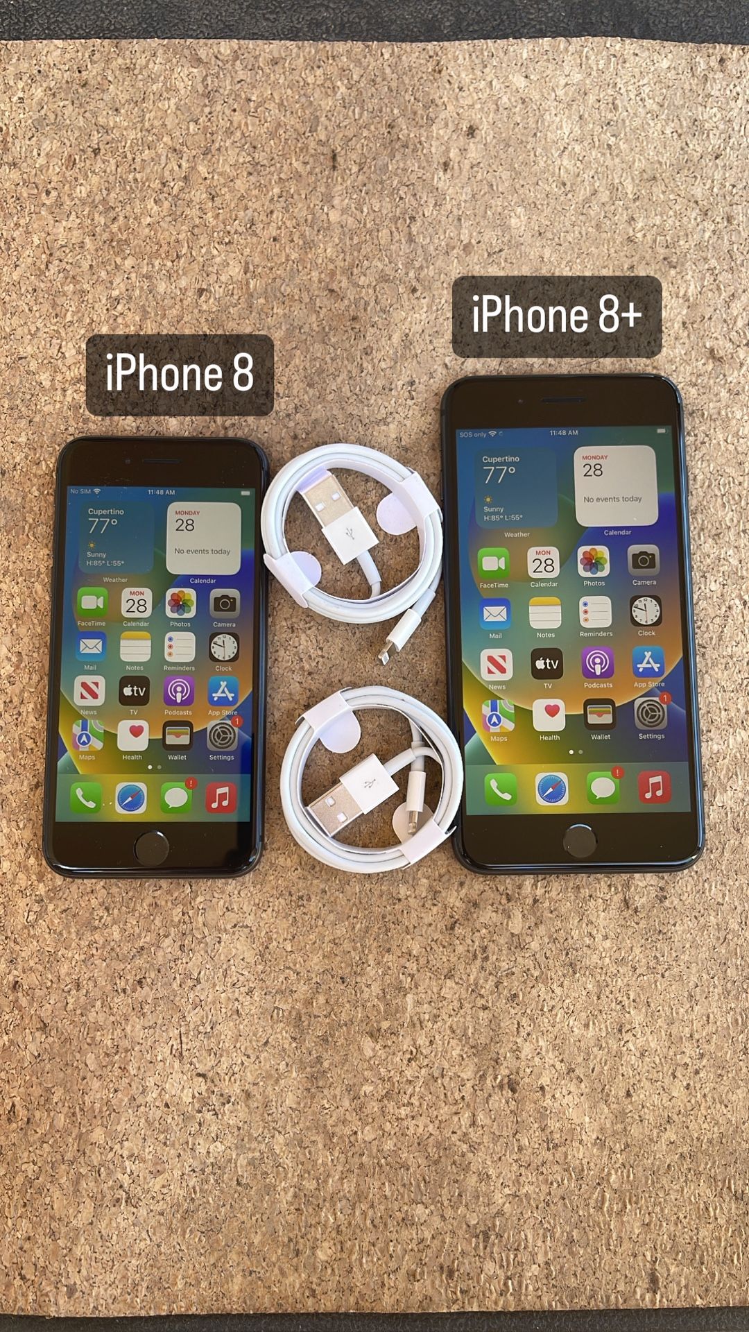 iPhone 8. iPhone 8+. Like New And Unlocked!