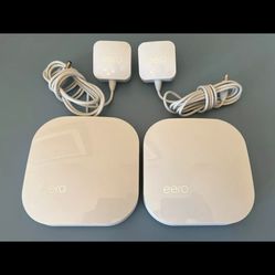 2 eero Mesh WiFi Router 1st Generation in White A010001 W Power Adapters