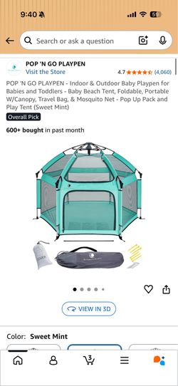 California Baby Co Pop and Go Tent