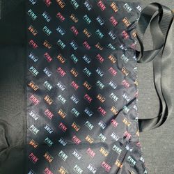 Victoria's Secret PINK zipper rainbow tote
