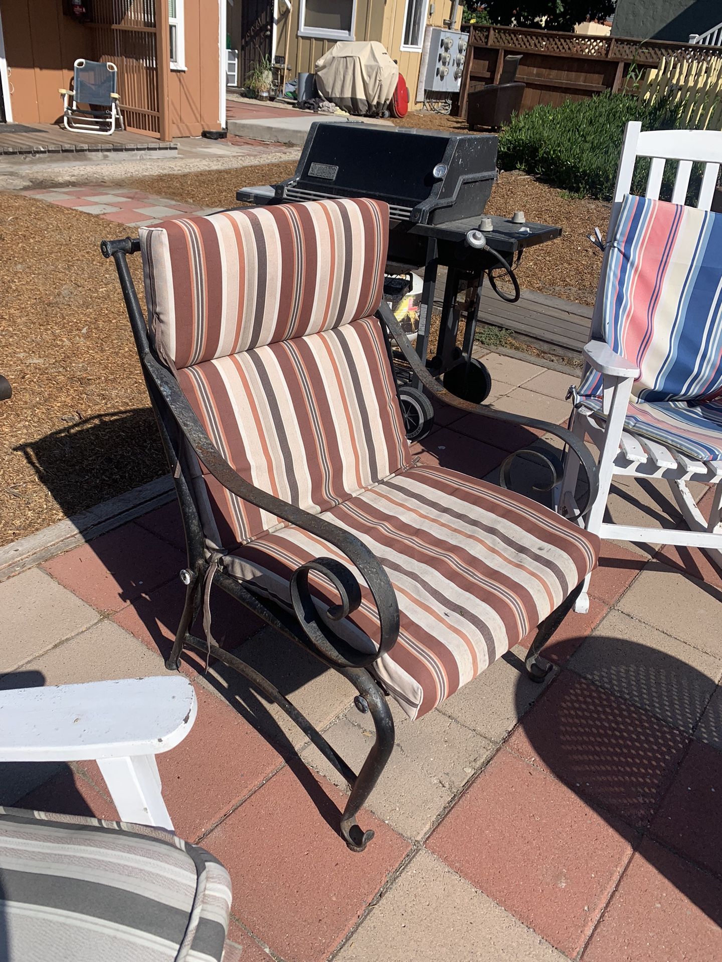 Metal Chair With Cushion