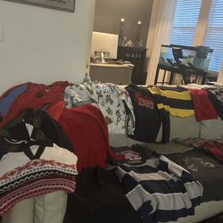 Bundle of boy sweaters and long sleeves (6-7) for $20. 17 pieces included.