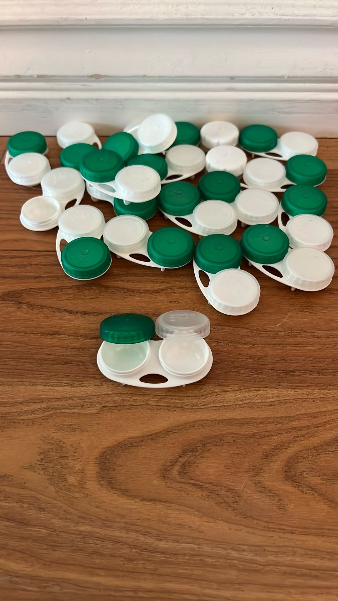 Contact lens cases perfect for paint cups