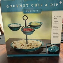 Gourmet Chip & Dip Two-tier