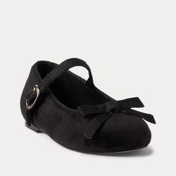 Ralph Lauren Kinslee Black Velvet Mary Jane