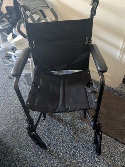 Drive Medical Lightweight Folding Transport Wheelchair - Black