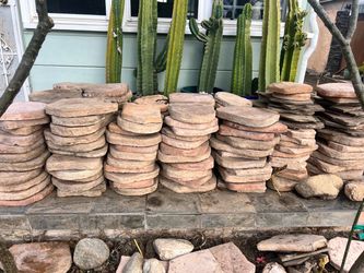 Pink Stepping path stones