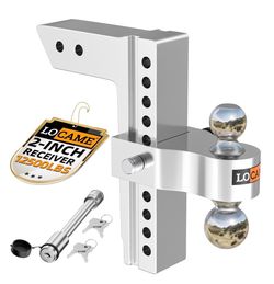 LOCAME Adjustable Trailer Hitch 10-Inch Drop/Rise 12,500 LBS GTW