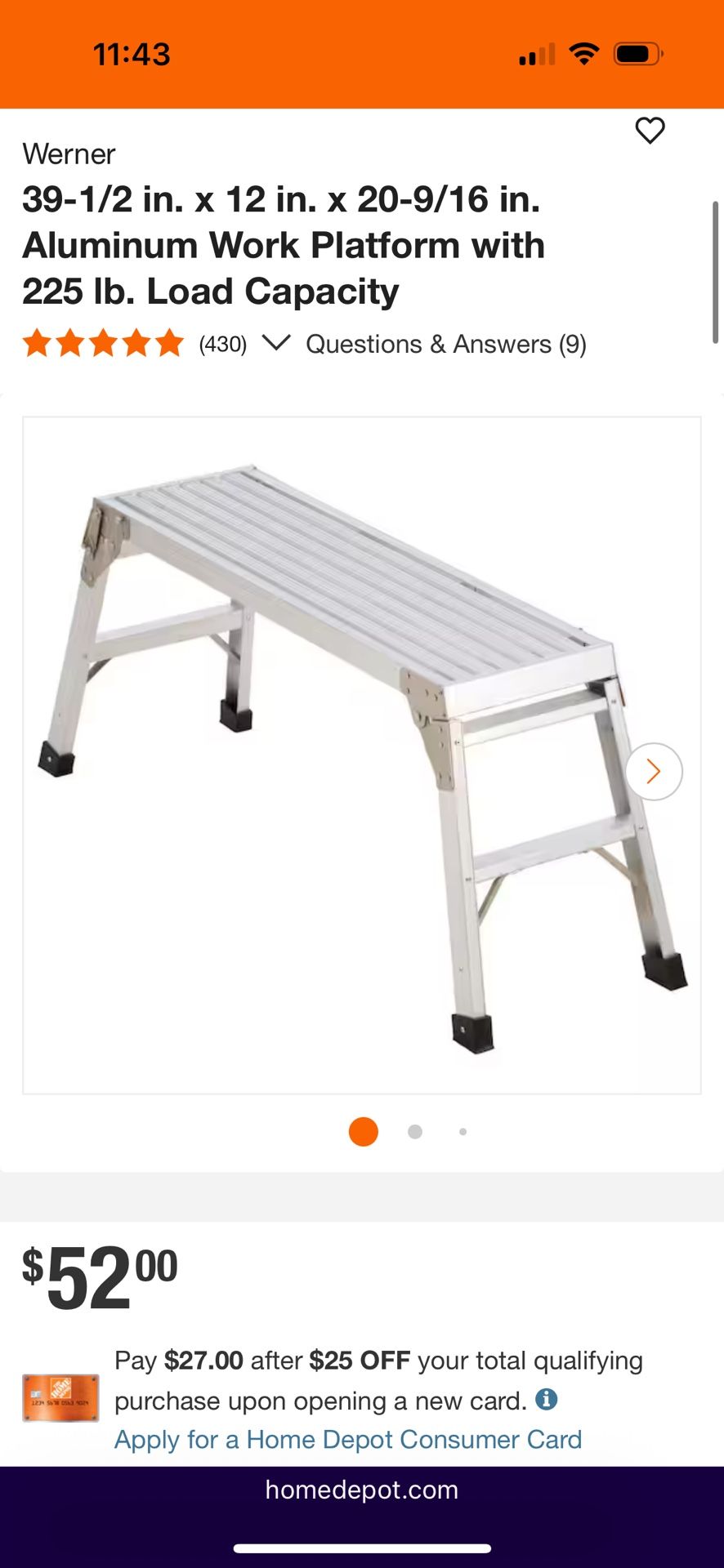 Werner Portable Work Platform